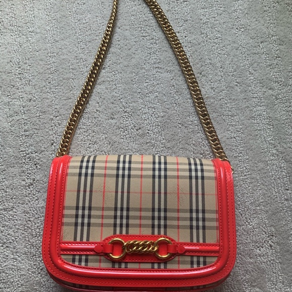 burberry check link bag